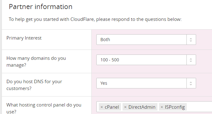 Cloudflare Partner问卷调查