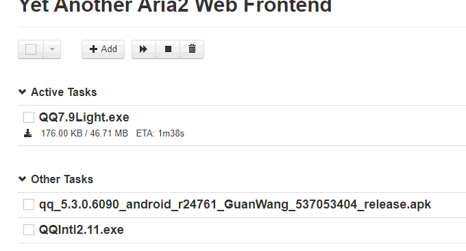 Linux安装Aria2下载列表