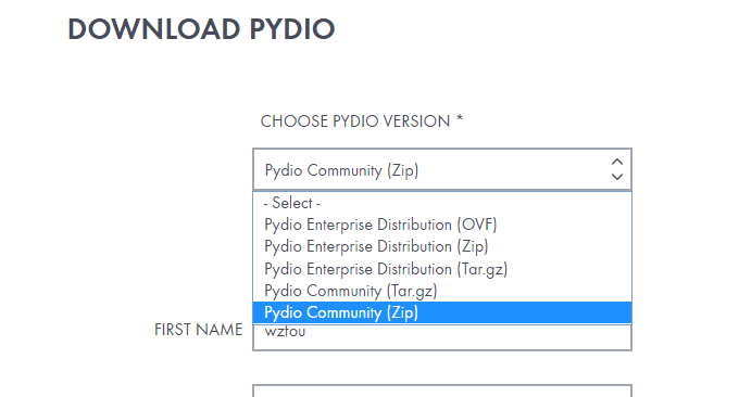 Pydio选择社区版本