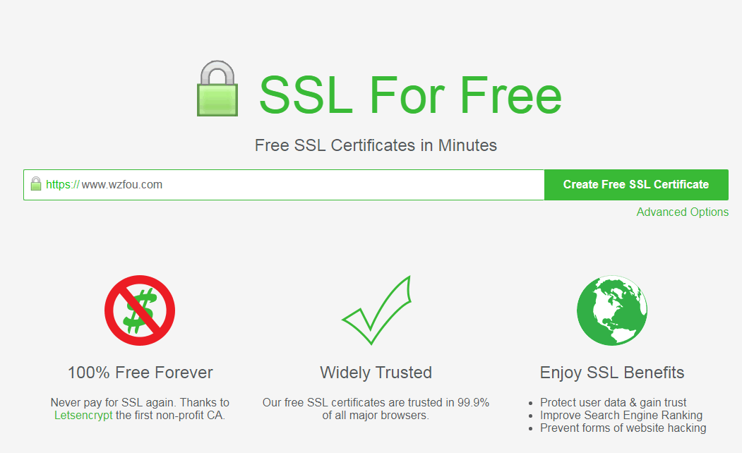 SSL For Free添加域名