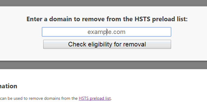 HSTS Preload List删除