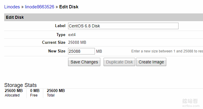 Linode VPS Backup自动备份重新编辑磁盘