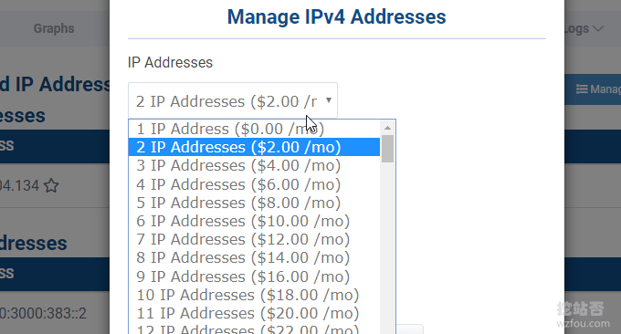 Hostwinds VPS增加IP