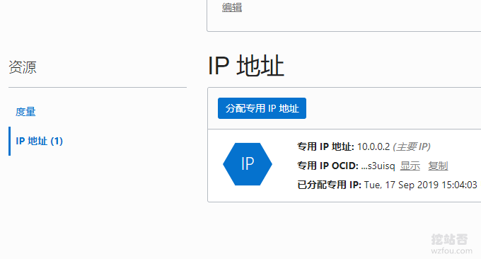 Oracle VPS主机看到具体IP
