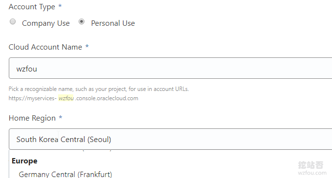 Oracle Cloud甲骨文选择区域