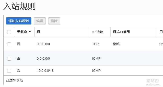 Oracle Cloud甲骨文入站规则