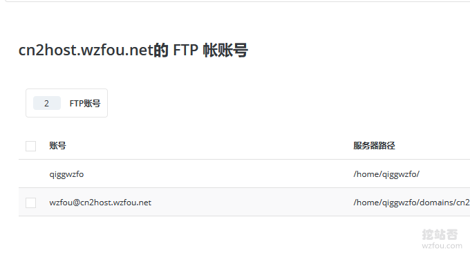 DirectAdmin管理FTP