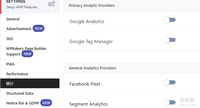 AMP for WP网站统计