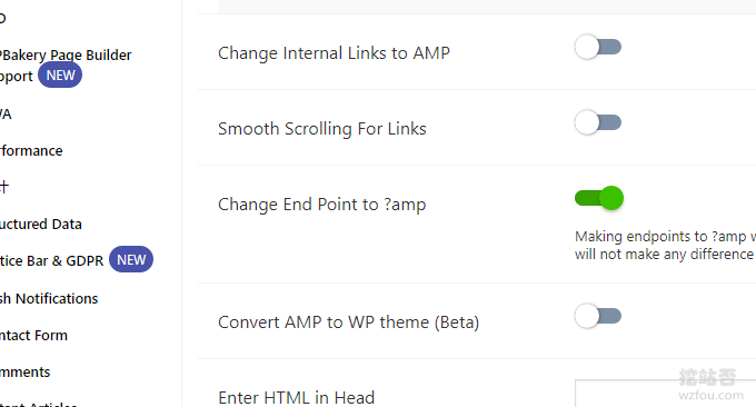 AMP for WP设置URL格式
