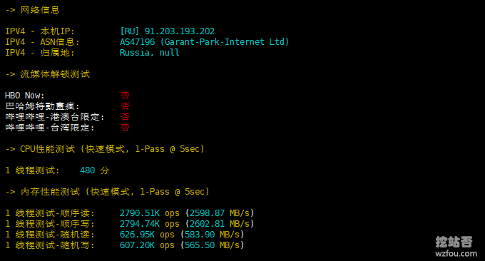 INVS.ru VPS流媒体测试