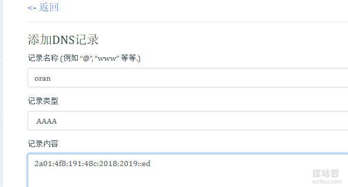 OranMe纯IPv6的VPS主机DNS域名解析