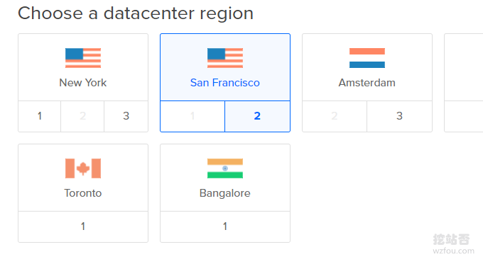 DigitalOcean VPS选择机房位置